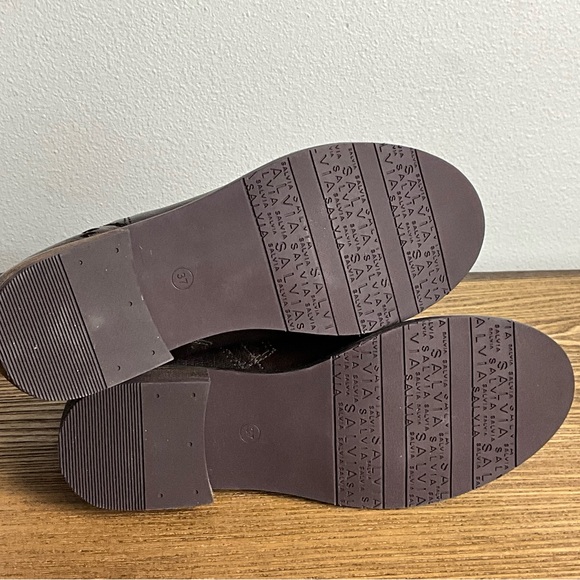 Salvia Rhonda Brown Leather Ankle Boots, New in Box - Picture 7 of 8